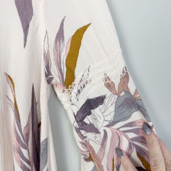 FREE PEOPLE | Tree Swing Long Sleeve Boho Tunic Dress Floral Women’s Size XS - Picture 6 of 12